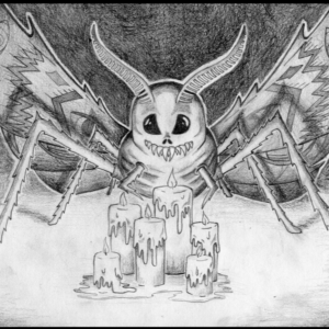 Moth with candles